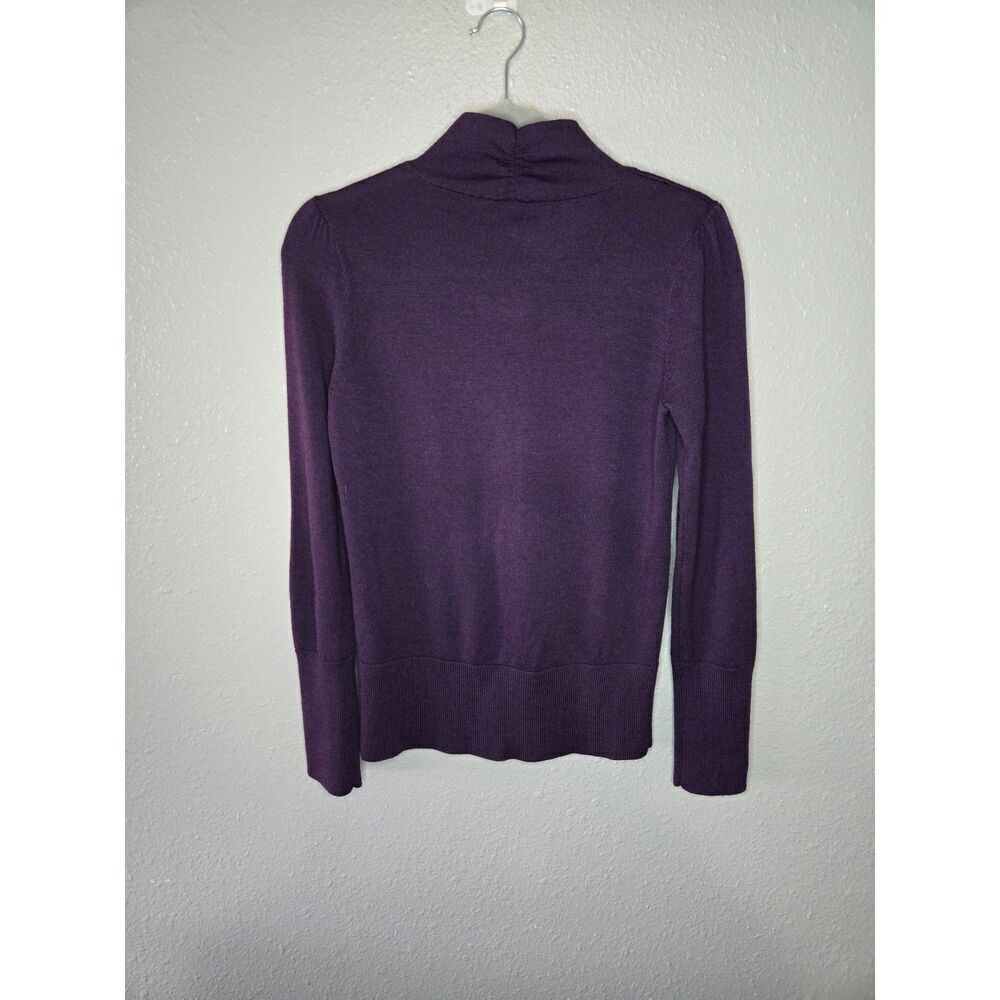 Classiques Entier Women's Purple Merino Wool Long Sleeve Sweater Size Small - Picture 5 of 7